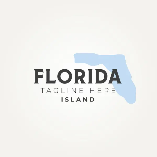 Florida ABD haritası logo vektör illüstrasyon tasarımı