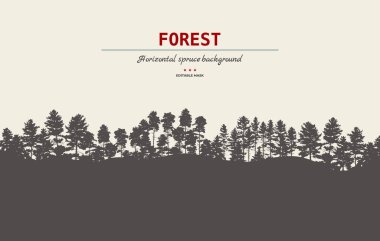 Ladin ağacı silueti. Çam ağacı silueti