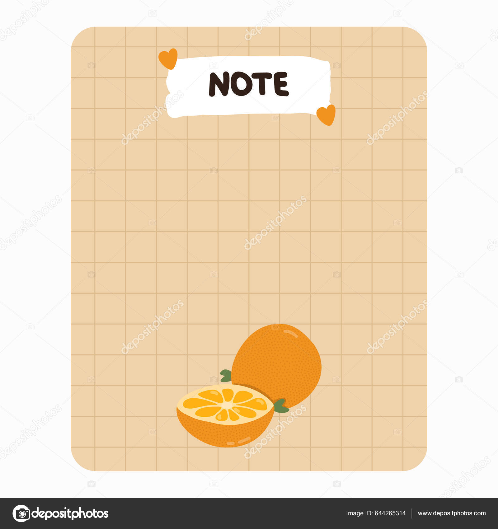 printable orange fruit template