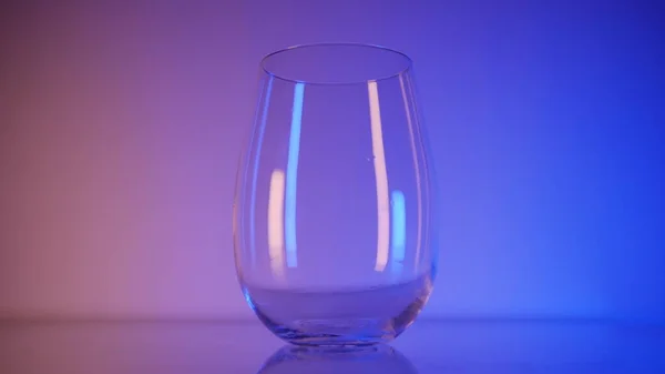 Water in a glass neon light