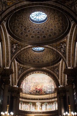 Monumental interior of the Church of the Madeleine in Paris 2 clipart