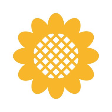 Basit Ayçiçeği Simgesi - düz tasarım