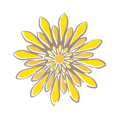 Bir karahindiba çiçeğinin el çizimi simgesi