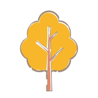 Yumuşak çizgili basit ginkgo ağacı simgesi