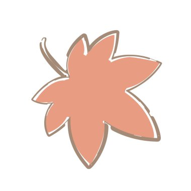 Yumuşak çizgili kırmızı akçaağaç çizimi