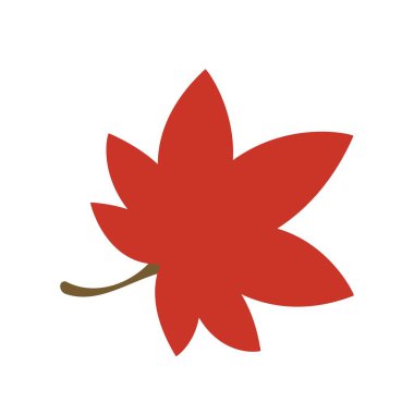 Şirin akçaağaç yapraklarının basit çizimi