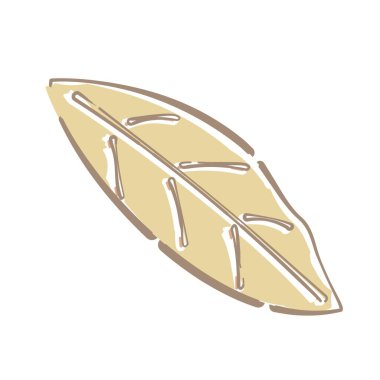 Yumuşak çizgili uzun açık kahverengi yaprakların tasviri