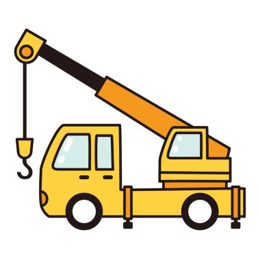 Basit vinç çizimi - çalışan araçlar