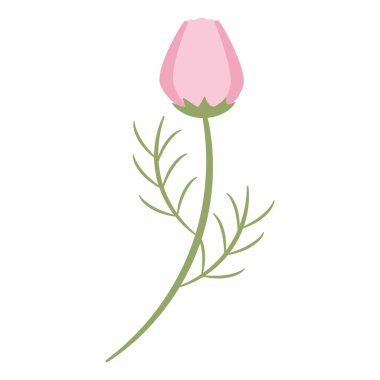 Basit Kozmos Bud İllüstrasyonu - Yan Görünüm