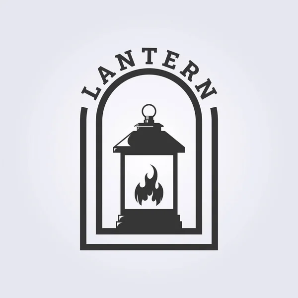 Indoor Lantern Badge Vector Logo Illustration Design Symbol Icon Template — Stock Vector