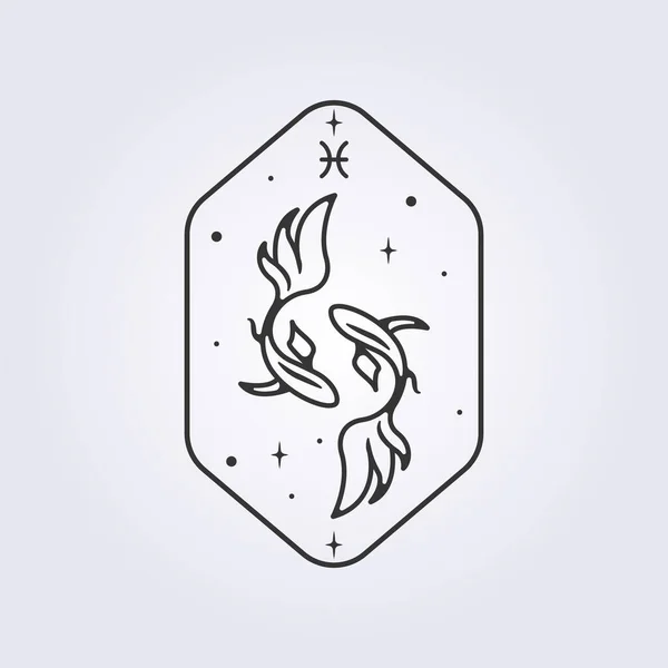 Rysy Zodiaku Astrologia Horoskop Wektor Linia Sztuka Ilustracja Projekt — Wektor stockowy