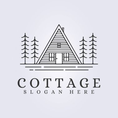 Kulübe kabini çizgisi resim simgesi işaret sembolü çizim tasarımı logosu