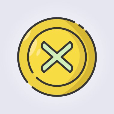 renkli ana hatlı ödeme başarısız logo vektör çizimi tasarımı, işaretleme işareti hata sembolü