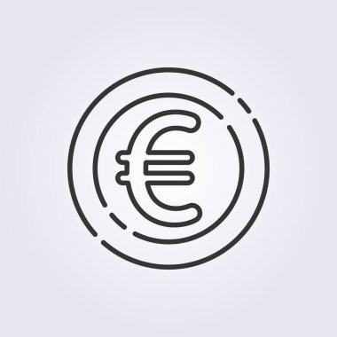 iş ve finans sembolü için çizim sanatı euro ikonu vektör çizimi tasarımı