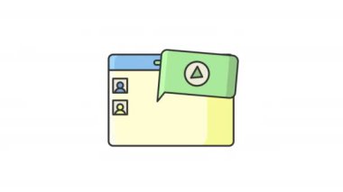 iş simgesi canlandırma grafiği için video konferansı, iş toplantısı için video çağrı grubu alfa kanal canlandırma simgesi