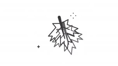 Akçaağaç yaprağı sonbahar animasyon ikonu illüstrasyon grafik tasarım videosu, doğa macera döngüsü hareketli grafik animasyonu