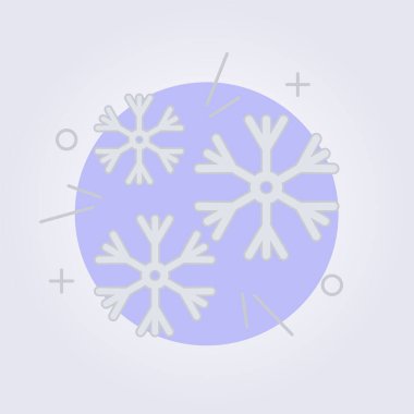 Kar Tanesi simgesi vektör çizimi, şablon elementi xmas sembol etiketi tasarımı