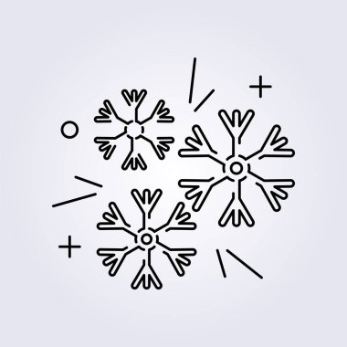 Kar Tanesi simgesi vektör çizimi, şablon elementi xmas sembol etiketi tasarımı