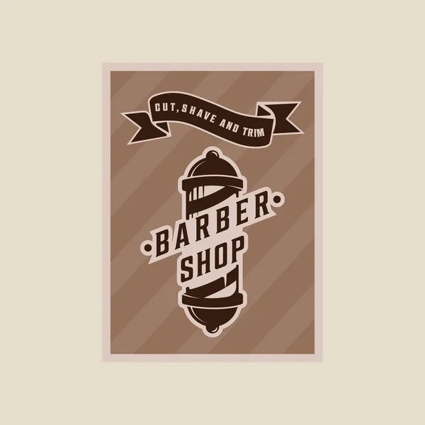 Barber Shop Retro Vector Poster Illustration Template Graphic Design Barbershop — Archivo Imágenes Vectoriales