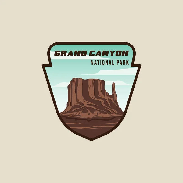 stock vector grand canyon emblem vector illustration template graphic design. sign or symbol national park sticker path for business travel