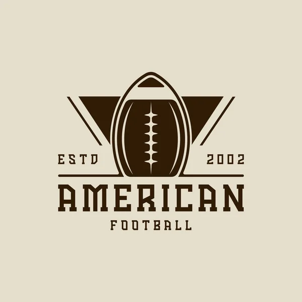 Американский Футбол Логотип Винтажные Векторные Иллюстрации Шаблон Иконка Графический Дизайн — стоковый вектор