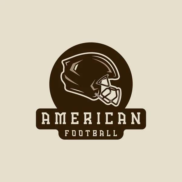 Американский Футбольный Логотип Шлем Винтажные Векторные Иллюстрации Шаблон Иконка Графический — стоковый вектор