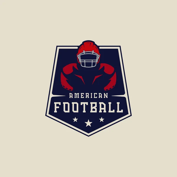 Americký Fotbalový Emblém Logo Vektor Ilustrační Šablona Ikona Grafický Design — Stockový vektor