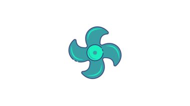 Gemi pervanesi canlandırma videosu denizcilik ögesi kümesi, izole edilmiş parça işaret grafik tasarımı