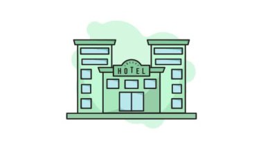 Otel inşa çizgisi renk animasyonu iş konsepti için 2D video, minimalist mimari animasyon hareketli görüntü grafiksel tasarım