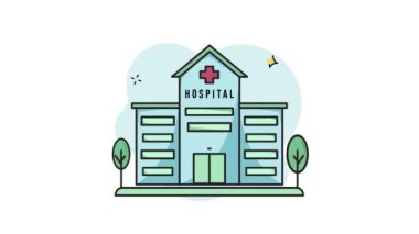 Hastane inşa çizgisi renk animasyonu iş konsepti için 2D video, minimal mimari animasyon animasyonu hareketli görüntü grafiksel tasarım