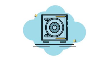 Yatırım konsepti için para kutusu simgesi çizgisi renk animasyonu 2D video kaydet, basit finansal veya bankacılık sembolü hareketli görüntü grafiksel tasarım