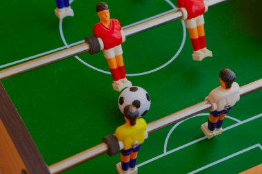 Bir langırt maçının kapanışı, spor masası futbol oyunu