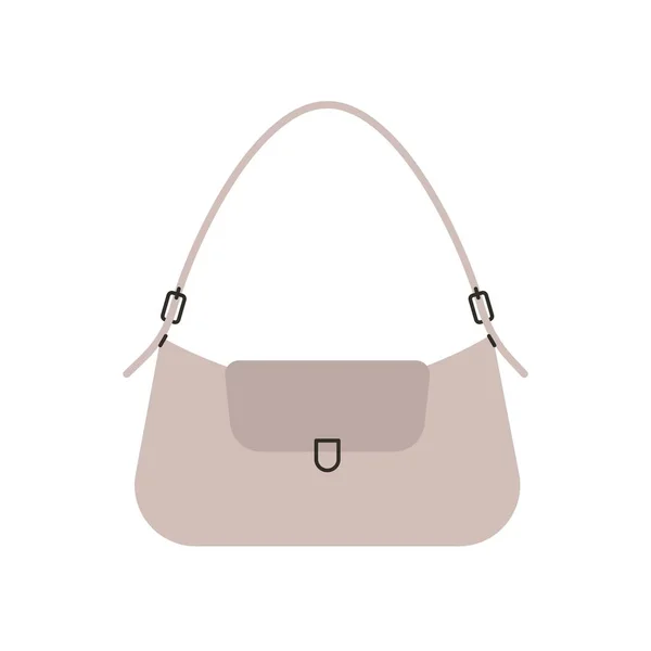 Modische Damentasche Stilvolle Elegante Handtasche Klassische Tragetasche Aus Cartoon Weibliche — Stockvektor