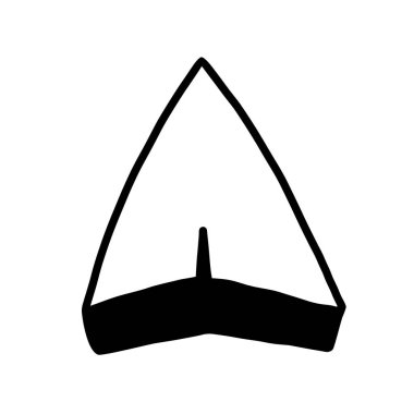 El çizilmiş ok. Kabataslak işaret işareti, basit siyah kalem yön işareti. Vektör izole illüstrasyonu.