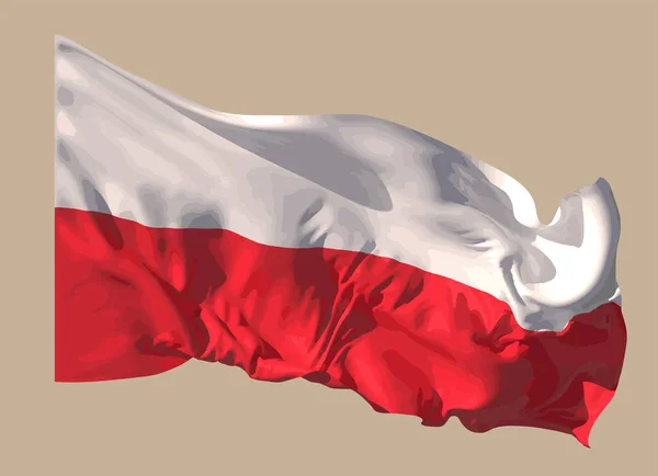 Drapeau République Pologne Consiste — Image vectorielle