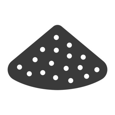 Beyaz arkaplanda izole edilmiş bir kum kabartma simgesi yığını. Vektör illüstrasyonu.