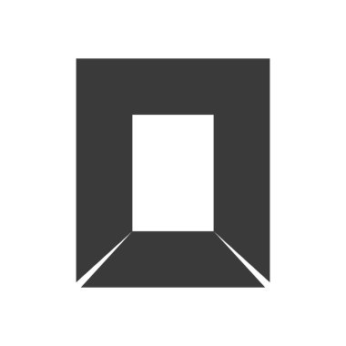 Corridor glyph icon isolated on white background.Vector illustration.