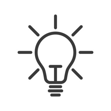 Electric lamp line icon isolated on white background.Vector illustration.