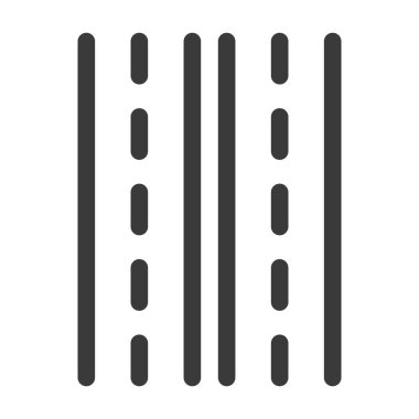 Highway line icon isolated on white background.Vector illustration.