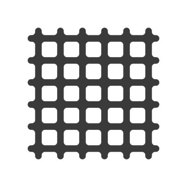 Beyaz arkaplanda tel örgüsü simgesi izole edildi. Vektör illüstrasyonu.