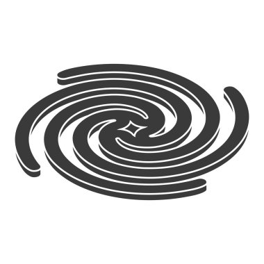 Kasırga sembolü beyaz arkaplanda izole edildi. Vektör illüstrasyonu.