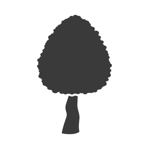 Icona Glifo Albero Isolato Sfondo Bianco Illustrazione Vettoriale — Vettoriale Stock