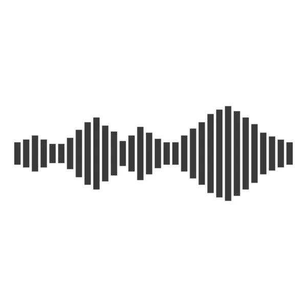 Ljud Signal Linje Ikon Isolerad Vit Bakgrund Vektor Illustration — Stock vektor