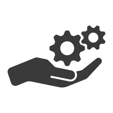 Beyaz arkaplanda izole edilmiş kabartma simgesini destekle. Vektör illüstrasyonu.