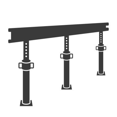 Tavan destek sembolü beyaz arkaplanda izole edildi. Vektör illüstrasyonu.