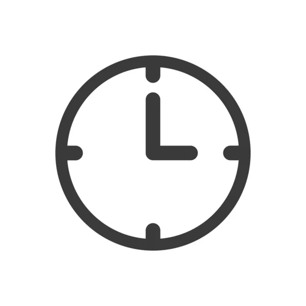 Icono Del Glifo Del Reloj Aislado Sobre Fondo Blanco Ilustración — Vector de stock