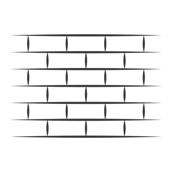 Иконка Линии Кирпичной Стены Изолирована Белом Фоне — стоковый вектор