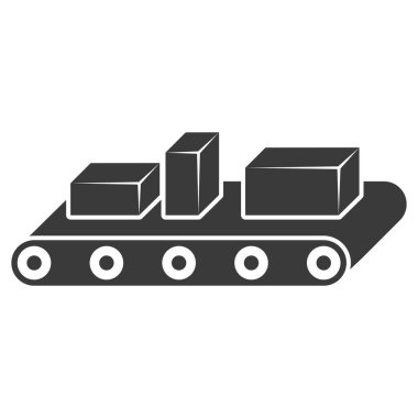 Taşıyıcı kabartma simgesi beyaz arkaplanda izole edildi. Vektör illüstrasyonu.