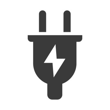 Elektrik kabartma simgesi beyaz arkaplanda izole edildi. Vektör illüstrasyonu.