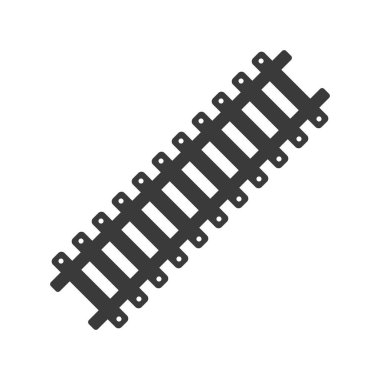 Demiryolu sembolü beyaz arkaplanda izole edildi. Vektör illüstrasyonu.